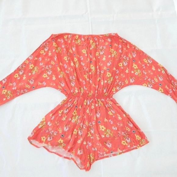 MNG orange floral romper XS - Picture 8 of 11